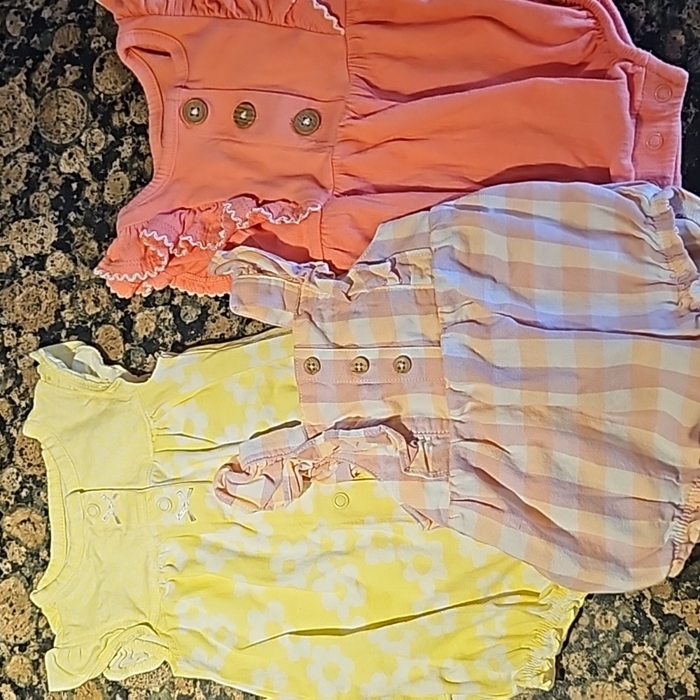 NWOT summer bundle 3mo. Bloomer onesies